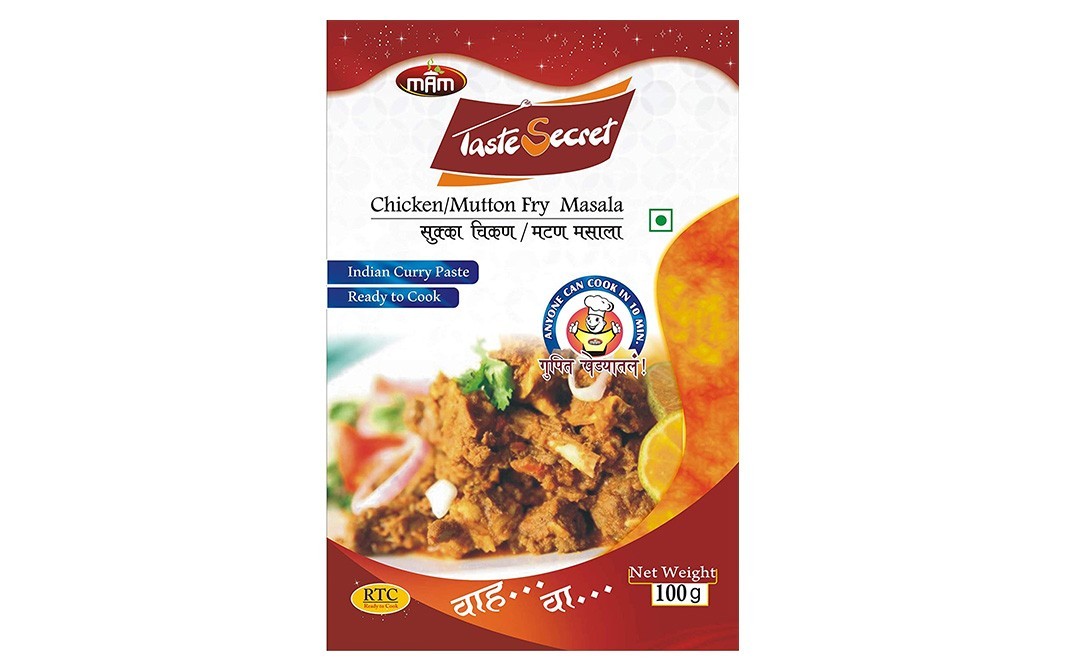 Mam Taste Secret Chicken/Mutton Fry Masala   Pack  100 grams